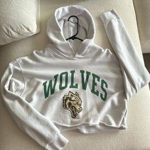 Darc Sport She White Cropped Hoodie